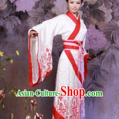Chinese Ancient Swordswoman Costumes Traditional Han Dynasty Princess Hanfu Dress for Women