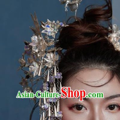 Chinese Traditional Ancient Bride Headdress Palace Tassel Hairpins Hair Accessories for Women