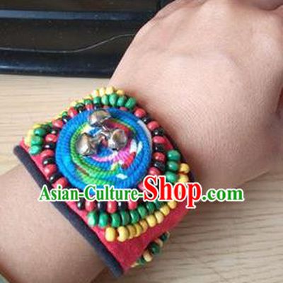 Chinese Traditional National Accessories Ethnic Bells Bracelet for Women