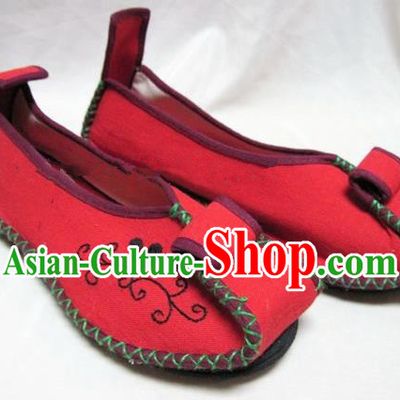 Asian Chinese Shoes Wedding Shoes Traditional Red Hanfu Shoes Embroidered Shoes for Women