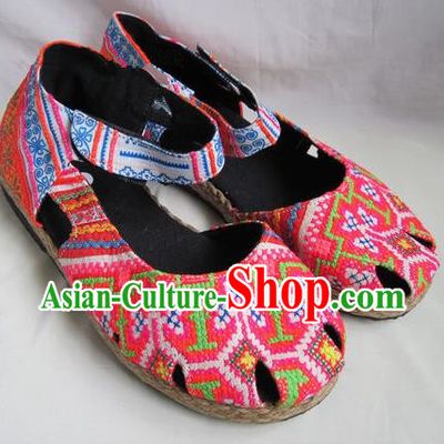 Asian Chinese Traditional Hanfu Shoes Ethnic Batik Shoes for Women