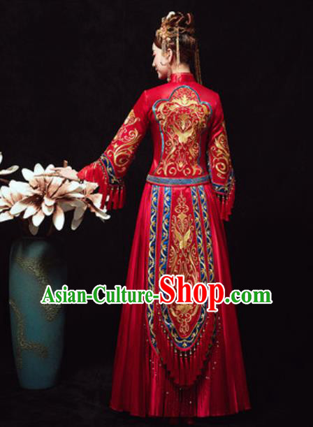 Traditional Chinese Wedding Phoenix Costumes Ancient Bride Embroidered Dress for Women Traditional Chinese Wedding Phoenix Costumes Ancient Bride Embroidered Dress for Women