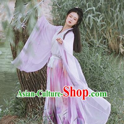 Chinese Ancient Swordswoman Hanfu Dress Traditional Jin Dynasty Princess Embroidered Costumes for Women