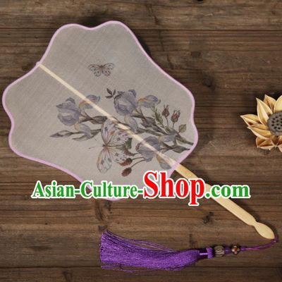 Traditional Chinese Crafts Palace Fans Hand Painting Fans Ancient Silk Fan for Women