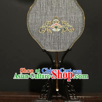 Chinese Ancient Princess Palace Fan Traditional Hanfu Weaving Silk Fans for Women