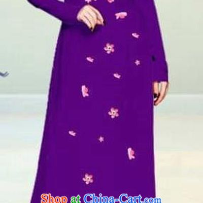 Asian Vietnam Traditional Purple Cheongsam Vietnamese Classical Ao Dai Qipao Dress for Women