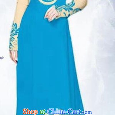 Asian Traditional Vietnam Female Costume Vietnamese Bride Blue Ao Dai Cheongsam for Women
