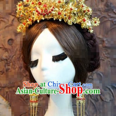 Chinese Ancient Hair Accessories Wedding Phoenix Coronet Palace Queen Hairpins for Women