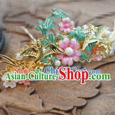 Chinese Ancient Wedding Queen Hair Jewelry Accessories Palace Hair Clip Hairpins for Women