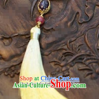Chinese Traditional Wedding Hanfu Tassel Brooch Ancient Bride Palace Jewelry Accessories for Women