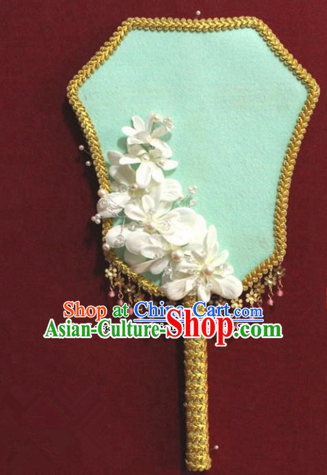 Chinese Traditional Green Palace Fans Ancient Wedding Jewelry Accessories for Women Chinese Traditional Green Palace Fans Ancient Wedding Jewelry Accessories for Women