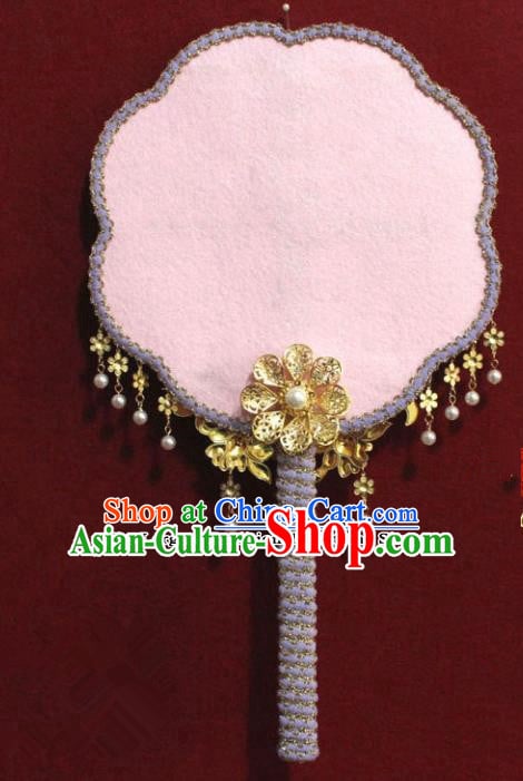 Chinese Traditional Pink Palace Fans Ancient Wedding Jewelry Accessories for Women Chinese Traditional Pink Palace Fans Ancient Wedding Jewelry Accessories for Women