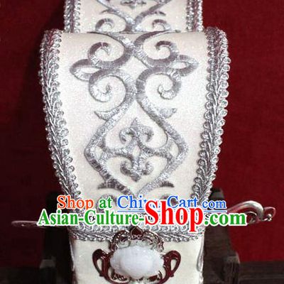 Chinese Traditional Classical Hair Accessories Ancient Royal Highness White Hairdo Crown for Men