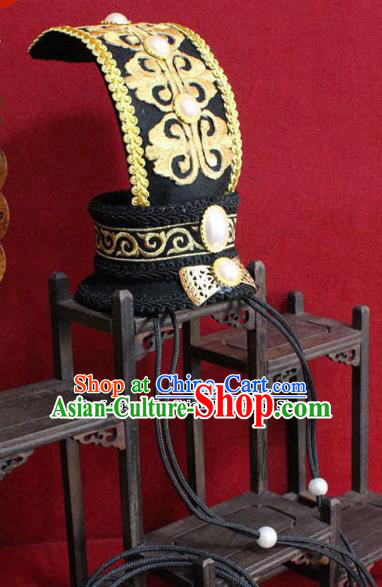 Chinese Traditional Classical Hair Accessories Ancient Prince Black Hairdo Crown for Men Chinese Traditional Classical Hair Accessories Ancient Prince Black Hairdo Crown for Men