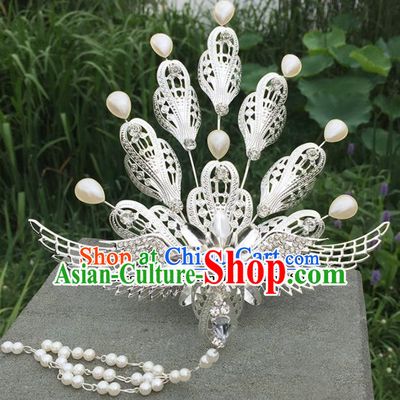Chinese Ancient Tang Dynasty Princess Hair Accessories Pearls Phoenix Hairpins for Women