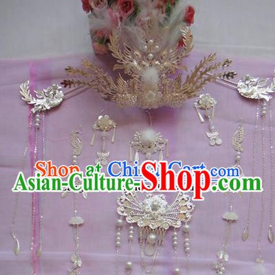 Chinese Traditional Classical Hair Accessories Ancient Princess Phoenix Coronet Hairpins for Women
