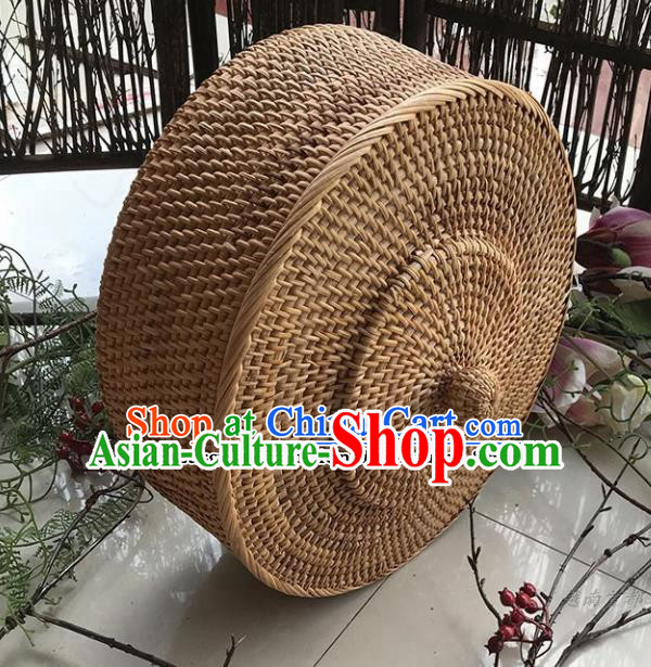 Asian Vietnamese Traditional Rattan Craft Artware Straw Plaited Tea Caddy Storage Box Asian Vietnamese Traditional Rattan Craft Artware Straw Plaited Tea Caddy Storage Box