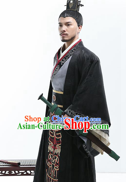Chinese Ancient Drama King Costume Traditional Qin Dynasty Emperor Costumes for Men Chinese Ancient Drama King Costume Traditional Qin Dynasty Emperor Costumes for Men