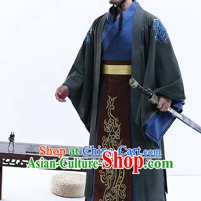 Chinese Ancient Drama Minister Costume Traditional Qin Dynasty Emperor Costumes for Men