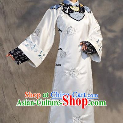Chinese Ancient Drama Qing Dynasty Manchu Imperial Consort Embroidered Costumes for Women