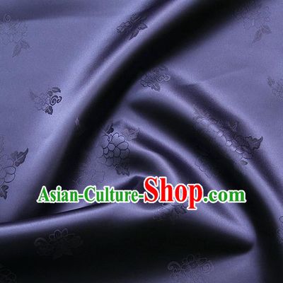 Traditional Asian Cloth Drapery Brocade Korean Hanbok Palace Purple Satin Silk Fabric