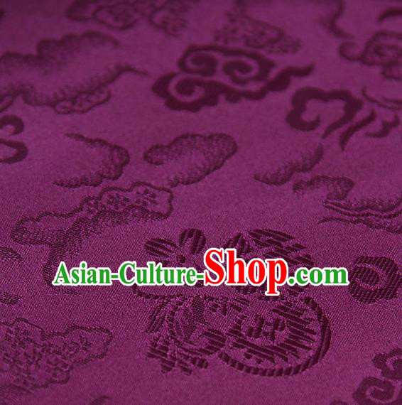 Traditional Asian Classical Cloth Drapery Purple Brocade Korean Hanbok Palace Satin Silk Fabric Traditional Asian Classical Cloth Drapery Purple Brocade Korean Hanbok Palace Satin Silk Fabric