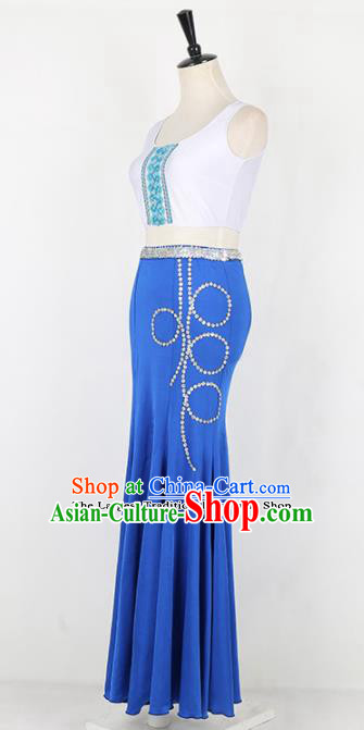 Chinese Ethnic Minority Dress Traditional Dai Nationality Folk Dance Costume for Women