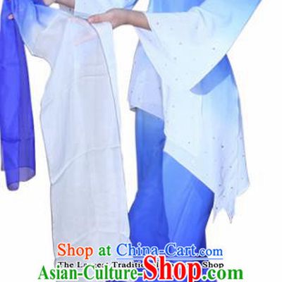 Chinese Traditional Folk Dance Yanko Dance Blue Clothing Classical Dance Costume for Women
