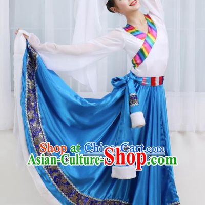 Chinese Ethnic Minority Dress Traditional Mongolian Nationality Folk Dance Costume for Women