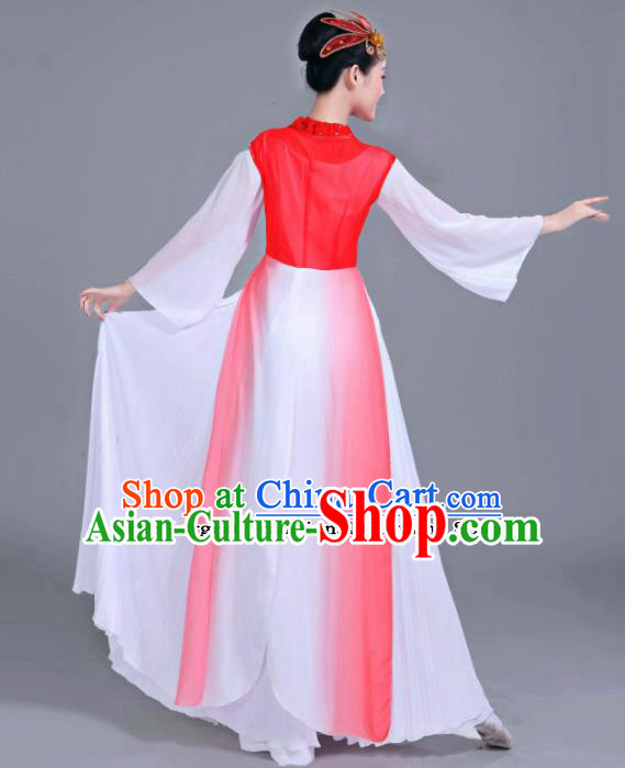 Chinese Traditional Folk Dance Costumes Classical Dance Umbrella Dance Red Dress for Women Chinese Traditional Folk Dance Costumes Classical Dance Umbrella Dance Red Dress for Women