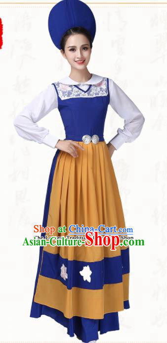Western Traditional Classical Dance Dress Switzerland Dance Group Dance Costumes for Women Western Traditional Classical Dance Dress Switzerland Dance Group Dance Costumes for Women
