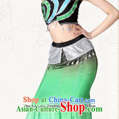 Chinese Traditional Dai Minority Peacock Dance Dress Ethnic Folk Dance Pavane Costumes for Women
