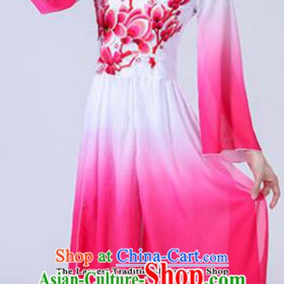 Chinese Traditional Folk Dance Pink Dress Classical Dance Umbrella Dance Costumes for Women
