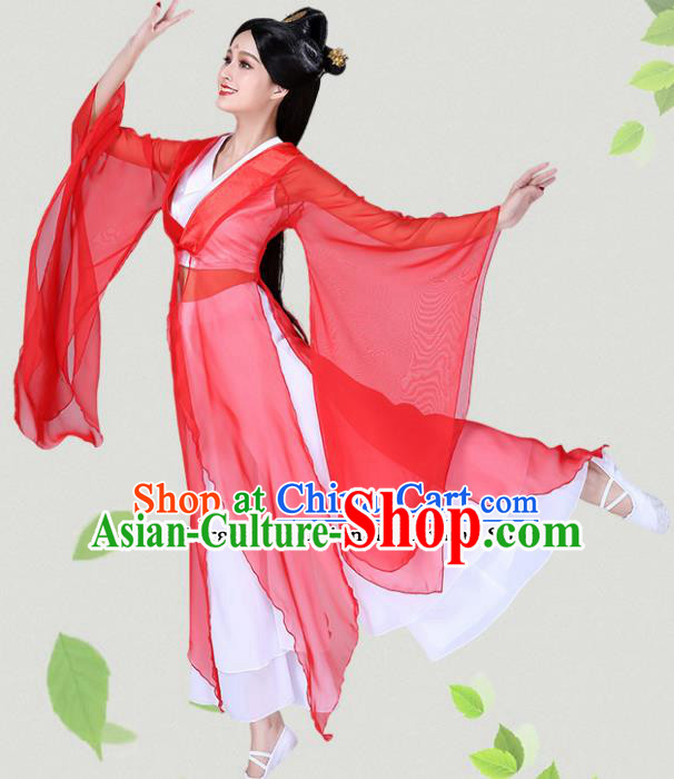 Chinese Traditional Classical Dance Red Hanfu Dress China Group Dance Costumes for Women Chinese Traditional Classical Dance Red Hanfu Dress China Group Dance Costumes for Women