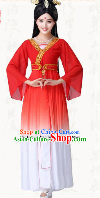 Chinese Traditional Classical Dance Red Dress Group Dance Costumes for Women Chinese Traditional Classical Dance Red Dress Group Dance Costumes for Women