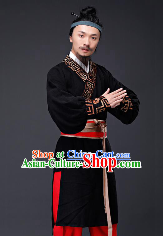 Traditional Chinese Song Dynasty Costumes Ancient Drama Swordsman Clothing for Men