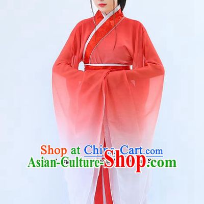 Traditional Chinese Han Dynasty Princess Red Hanfu Dress Ancient Drama Peri Costumes for Women