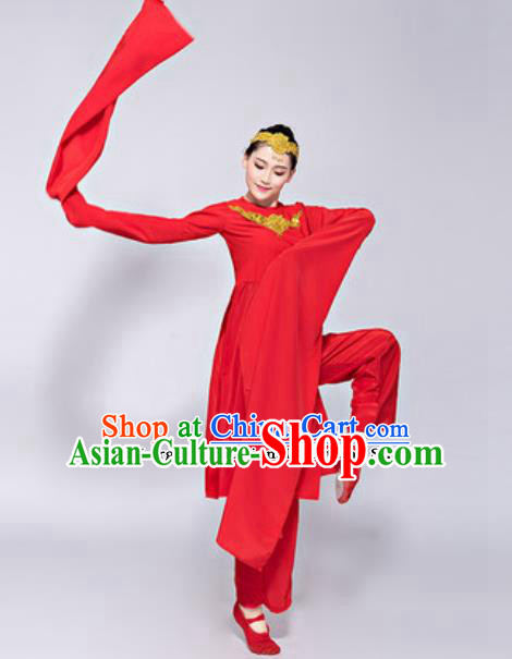 Traditional Chinese Classical Dance Costumes Folk Dance Group Dance Red Dress for Women Traditional Chinese Classical Dance Costumes Folk Dance Group Dance Red Dress for Women
