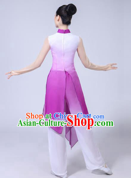 Traditional Chinese Classical Dance Costumes Fan Dance Group Dance Purple Dress for Women Traditional Chinese Classical Dance Costumes Fan Dance Group Dance Purple Dress for Women