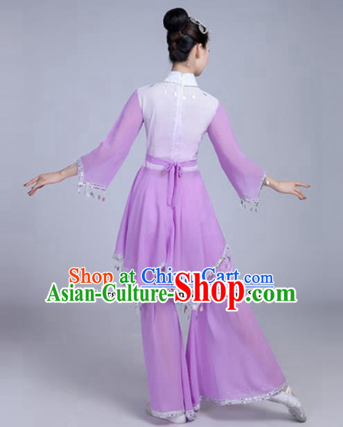 Traditional Chinese Classical Dance Costumes Fan Dance Group Dance Purple Dress for Women Traditional Chinese Classical Dance Costumes Fan Dance Group Dance Purple Dress for Women
