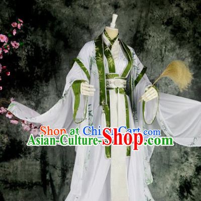 Traditional Chinese Cosplay Scholar Embroidered Costumes Ancient Swordsman Hanfu Clothing for Men