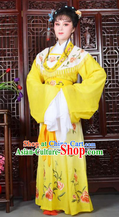 Traditional Chinese Peking Opera Princess Costumes Ancient Peri Yellow Dress for Adults Traditional Chinese Peking Opera Princess Costumes Ancient Peri Yellow Dress for Adults