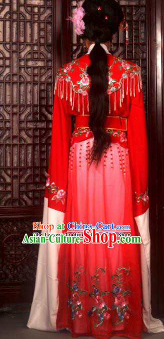 Traditional Chinese Peking Opera Costumes Ancient Peri Princess Red Dress for Adults Traditional Chinese Peking Opera Costumes Ancient Peri Princess Red Dress for Adults