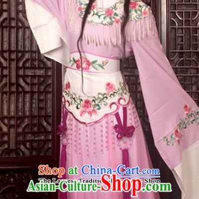 Traditional Chinese Peking Opera Costumes Ancient Peri Princess Lilac Dress for Adults