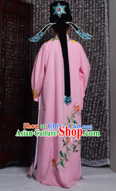 Professional Chinese Peking Opera Niche Costumes Embroidered Peony Pink Robe for Adults Professional Chinese Peking Opera Niche Costumes Embroidered Peony Pink Robe for Adults