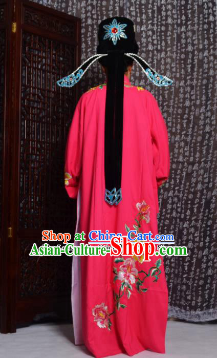 Professional Chinese Peking Opera Niche Costumes Embroidered Peony Rosy Robe for Adults Professional Chinese Peking Opera Niche Costumes Embroidered Peony Rosy Robe for Adults