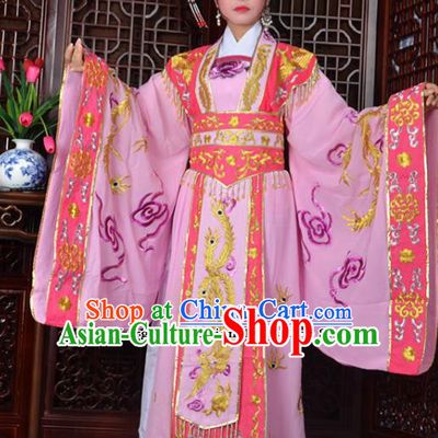 Traditional Chinese Peking Opera Empress Embroidered Costumes Ancient Queen Dress for Adults