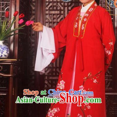Top Grade Chinese Beijing Opera Costumes Peking Opera Niche Embroidered Red Robe for Adults