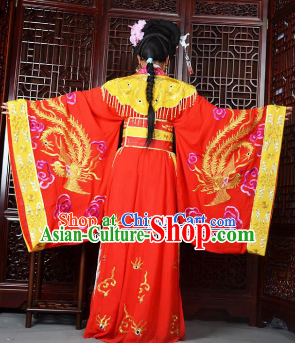 Traditional Chinese Peking Opera Empress Embroidered Costumes Ancient Queen Red Dress for Adults Traditional Chinese Peking Opera Empress Embroidered Costumes Ancient Queen Red Dress for Adults