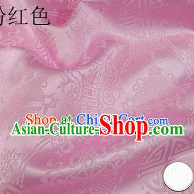 Traditional Chinese Royal Palace Pattern Design Pink Brocade Fabric Silk Fabric Chinese Fabric Asian Material